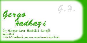 gergo hadhazi business card