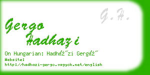 gergo hadhazi business card